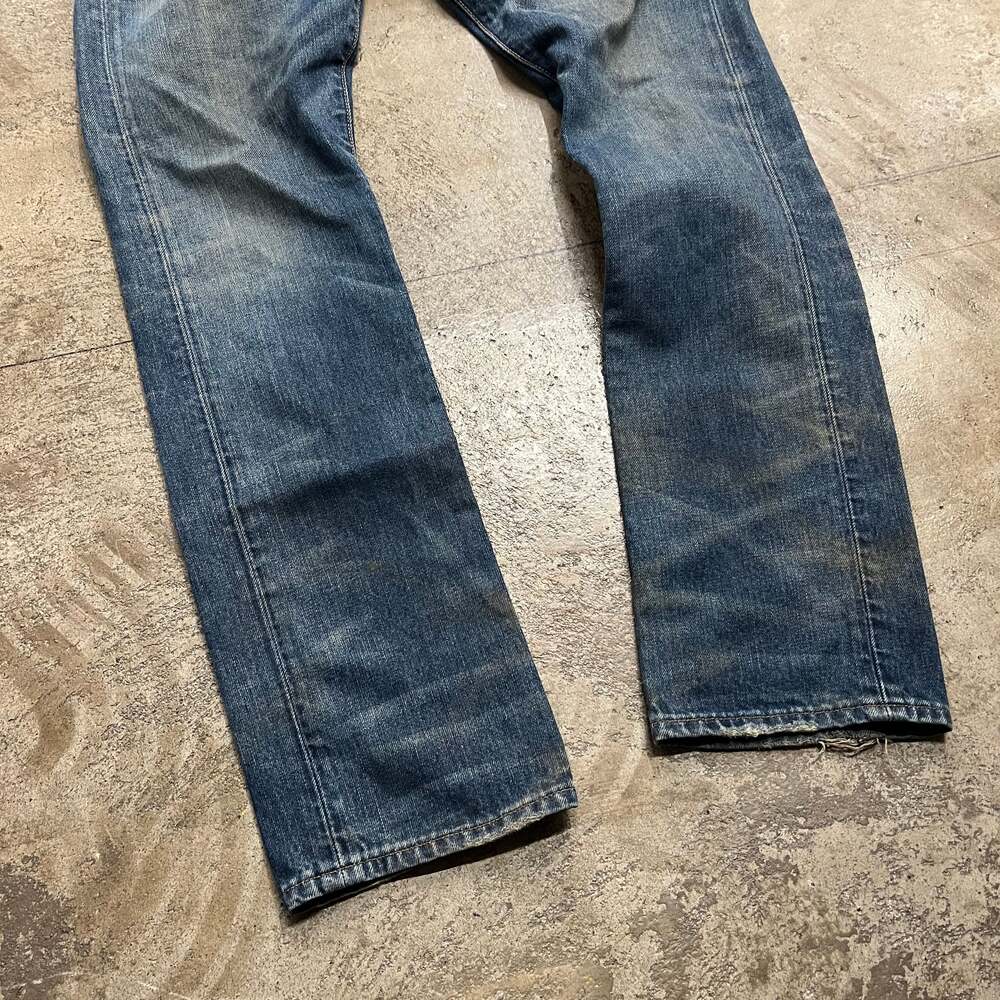 POLO RALPH LAUREN JEANS MUDWASH FADED DISTRESSED DENIM - Picture 4 of 10